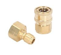 RASTKY Raccordi per Idropulitrice Ad Alta Pressione 5000PSI Design Durevole con Chiusura a Sfera Connettore Adattatore Rapido per Tubo dell'Acqua per Tubo Flessibile, Pompa, Detergente per (Spina e