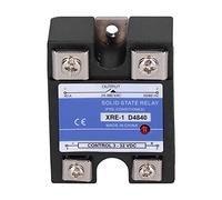 RASTKY Relè a Stato Solido Ad Alta sensibilità XRE-1 D4840 con Copertura Trasparente, Prestazioni Stabili per il Controllo Automatico dei Processi, Ideale per Termoregolatori, 1 X SSR per Macchinari