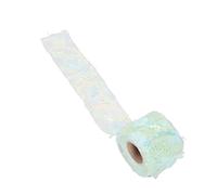 RASTKY Rotolo di Tulle Glitter Rotolo di Tulle 10 Metri Paillettes Ricamati Fiori Nastro di Rete Accessori Decorativi Artigianali Bobina di Tessuto di Nastro di Scintillante (GREEN)
