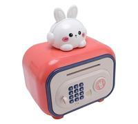 RASTKY Salvadanaio Carino per Bambini con Password e Impronta Digitale con Design Spazioso per Risparmiare, Salvadanaio Elettrico per Prelievo, Plastica, 18x14x13 Cm, Ideale per L'apprendimento dei