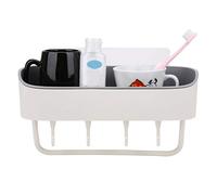 RASTKY Scaffale da Bagno per Shampoo, Bagnoschiuma, con Fori di Scarico, Resistente All'usura, per Gel Doccia, Tazza per Spazzolino, Colore Azzurro (Beige)