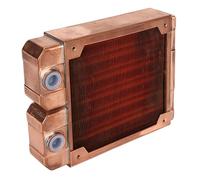 RASTKY Scambiatore di Calore Liquido Adattabile a Tubo Tondo da 7 Mm per Radiatore per Computer con Raffreddamento Ad Acqua in Rame Rosso per Appassionati del Fai da Te - TSRP ZT 120TG, G1/4 X 2