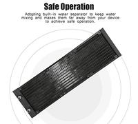 RASTKY Scambiatore di Calore PC Dissipazione di Calore Rapida - 12 Tubi Scambiatore di del Computer - di Raffreddamento Ad Acqua da 240 Mm (360 mm)