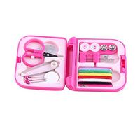 RASTKY Scatola Compatta e Portatile per Kit da Cucito da Viaggio con Ago, Filo, Forbici, Bottoni e Spille - Ideale per la Casa, la Famiglia e i Viaggi (Rosa rossa)