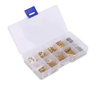 RASTKY Scatola di Assortimento di Dadi di Supporto in Ottone Kit Filettato Lucido e Fissato per Box/Cover del Computer 260 Pezzi M2