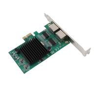 RASTKY "Scheda di Rete PCI-E Gigabit Dual Port" per Computer Desktop 82576 da 1000 Mbps Scheda di Rete Integrata, Chipset 82576, Riduce L'utilizzo della CPU