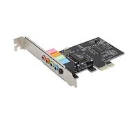 RASTKY Scheda Express PCIe con Uscita a 5.1 per Desktop, Anteriore L/R, Surround L/R, Centrale/subwoofer, Uscita S/PDIF, Frequenza di Campionamento 48 KHz, Funzioni di Riproduzione e Registrazione