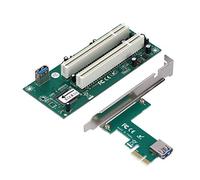 RASTKY Scheda Riser PCI USB 3.0 Ad Alta velocità Doppia Scheda di Espansione Combinata per Appassionati di PC/Cavo di Alimentazione a 4 Pin ST46 Mini PCI-E X1 a Bridge Converter
