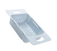 RASTKY Scolapiatti Scolapasta Estensibile Lavello Facile da Pulire Cestello Scarico Verdure per, Multifunzionale, per Piccoli Spazi (BLUE)