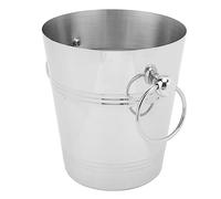 RASTKY Secchio per Bevande in Metallo Secchiello per Vino Resistente per Birra e Champagne, Design Elegante per Qualsiasi Bar (Taglia S argento)