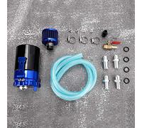 RASTKY Serbatoio Universale in Alluminio per Filtro Dell'olio, Contenitore per Filtro dell'Aria, per Protezione del Motore, Rosso Nero, 300 Ml, per Tutti Gli Appassionati di Auto (Nero Blu)