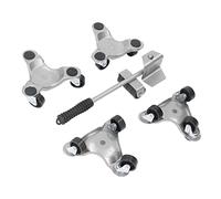 RASTKY Set Carrello Mobile Triangolare con Strumenti di Spostamento Mobili Sollevatore per Merci Pesanti Domestiche, Set di Rulli Mobili 4 Pezzi per Letti, Ruota Mobile Triangolare con Pulegge ABS,