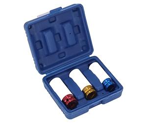 RASTKY Set di Bussole per Dadi Ruota da 3 Pezzi in Acciaio Legato CR-MO Bussola per Dadi Colorata Resistente All'usura con Guscio per Pneumatici