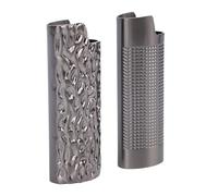 RASTKY Set di Custodie per Accendini Vintage in Lega di Zinco, Design in Rilievo Stereoscopico per Supporto per Copertura Protettiva J6, in Metallo, Adatta X 2 per Regalo per la Festa del papà,