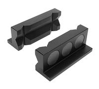 RASTKY Set di Inserti per Blocchi Ganasce Magnetici in Lega di Alluminio, Copertura Ganasce Scanalate per Oggetti Rotondi, 2 Pezzi di Strumenti di Serraggio per Trapano a Colonna