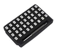 RASTKY Set di Modelli di Timbri in Pelle da 36 Pezzi con Manico da 1 Pezzo per Progetti Artigianali Fai da Te, per Stampare Alfabeti e Numeri su Articoli in Pelle - Strumento di Punzonatura