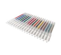 RASTKY Set di Penne Gel Colorate Glitterate con Clamp/Holder per Penna per Opere D'arte e Journaling, Confezione da 18 per Tutte le età (18 colori)