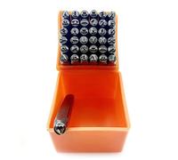 RASTKY Set di Timbri in Acciaio Kit di Punzonatura di Lettere e Numeri 37 Pezzi, Strumento per Timbratura in Acciaio Al Carbonio con Scatola di Immagazzinaggio Lavorazione di Pelle, Legno e Metallo