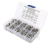 RASTKY Set di Viti esagonali: 600 Pezzi di Accessori Hardware in Scatola Piatta in Acciaio Inossidabile 304 per la Casa, la Casa e i Macchinari