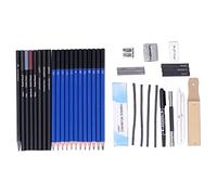 RASTKY Set per Disegno e Schizzi con 40 Matite in Grafite e Carboncino, Perfette per i Maestri Impressionisti, Ottimo Regalo per i Compleanni
