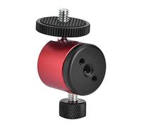 RASTKY Sfera 360 con Attacco a Vite da 1/4" per Treppiede della Fotocamera, Perfetto per Panoramiche e Livellamenti, Sostituzione della Maggior Parte dei Proiettori (rosso)