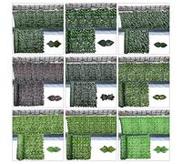 RASTKY Siepi Artificiali Recinzione Riduzione del Rumore Facile Installazione Multiuso per Decorazioni per Terrazze, 0,5 * 1 Metri (Colore Scuro #74)