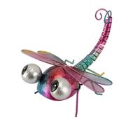 RASTKY Splendida Scultura in Metallo Wallecor con Ragonfly - Perfetta per Interni e Spazi - Bellissimo Gardenorch, Atio, Orme -queesign Modernthetic (Rosso)