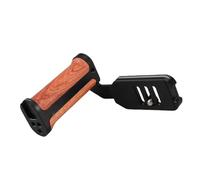 RASTKY Staffa per Piastra a L con Impugnatura Sinistra per Micro Fotocamera Singola con Supporto per Slitta Fredda, Impugnatura Laterale Universale in Legno per Fotocamere DSLR/Mirrorless, Design