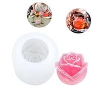 RASTKY Stampo in Silicone Bianco Premium per Fare il Ghiaccio a Forma di Rosa, Antiaderente, Sicuro e Durevole, Stampi in Silicone da 4 Pezzi per Cocktail Serali, Spiagge, Uffici (RASTKY8gacx4lr06-1)