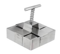 RASTKY Stampo per Torta con Stantuffo Caricato a Molla in Acciaio Inossidabile per Insalate e Dessert, Stampo per Torta in Acciaio Inossidabile per Uso Alimentare per Cene di Famiglia (