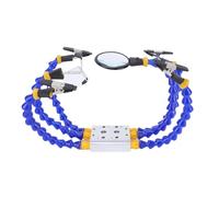 RASTKY Stazione di Saldatura Helping Hands con Lente d'ingrandimento - 4 Supporti per Saldatura con Clamp/Holder Piatte e Cilindriche, Riparazione Filettatura da 1/4 di Pollice e Industriale - Terzi