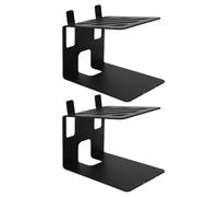 RASTKY Supporti per Altoparlanti da Tavolo in Metallo Potenziati con Cuscinetti per L'assorbimento delle Vibrazioni Migliore Esperienza Sonora, Ideali per Altoparlanti da Tavolo, Acciaio, 2 Supporti