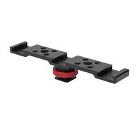 RASTKY Supporto per Barra di Prolunga con Adattatore per Montaggio su Slitta 3 in 1 in Lega di Alluminio, Attrezzatura per Espandere L'attrezzatura per Fotocamera, Telefono Cellulare, Studio (BLACK)