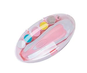 RASTKY Tagliaunghie per Bambini, Testine Abrasive Sicure per Manicure per Bambini, 6 Tipi di Testine Abrasive per Tutte le Fasi di Crescita (Roseo)