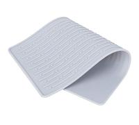 RASTKY Tappetino per Scolapiatti in Silicone, Tappetino per Stendino per Bottiglie di Soda, per Asciugare i Piatti con Trama a Drenaggio Rapido per Uso Familiare Grigio (scolapiatti a tre