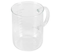 RASTKY Tazza Borosilicata a Tazza di Caffeina con di Vetro Borosilicato con Manico e Scala di Misurazione per tè Al caffè - di Chimica con Funzioni di Misurazione - Becher Industriali e Scientifici