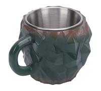 RASTKY Tazza da caffè in Resina di Cristallo Design Unico e Trasparente Maniglia Comoda per il Regalo degli Amanti del tè (GREEN)