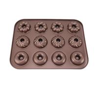 RASTKY Teglia Antiaderente Modello Donut Bakeware a 12 cavità per gli Amanti della Pasticceria Casalinga e gli Appassionati del Fai da Te (Digitare un)