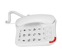 RASTKY Telefono con Tasti Grandi, 3 Tasti Immagine, Suono Amplificato, Telefono Fisso con Filo per Anziani, Ufficio, Materiale