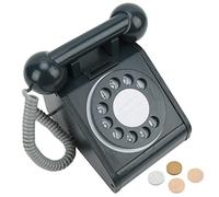 RASTKY Telefono Girevole Giocattolo per Bambini Dal Design retrò, Divertente Telefono con Simulazione per la Prima Educazione, Rosa Vecchio Stile per Bambini, Materiale in Legno, 17,2 Cm X 13,6 Cm