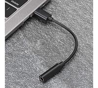 RASTKY Tipo C Jack Aux da 3,5 Mm Cavo per Cuffie USB Protezione Ad Alta Definizione Squisito Artigianato Forte compatibilità per // Universale 1 X Adattatore (BLACK)