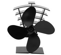 RASTKY Ventilatore per Caminetto Ventilatore per Stufa a 4 Pale Alimentato a Calore per la Distribuzione del Calore Bruciatore a Legna/tronco, Nessuna Batteria Richiesta, per Uso Interno in Caminetti