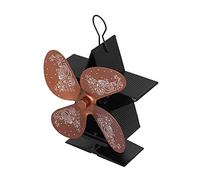RASTKY Ventilatore per Camino Alimentato a Calore, 4 Pale Ecologiche, Modello Papà, Accessori per Camino per Soggiorno con Circolazione di Aria Calda (bronzo antico)