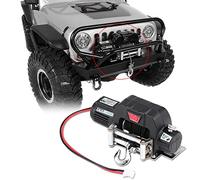 RASTKY Verricello per Auto RC, Verricello in Metallo RC con Lavorazione CNC di Precisione per SCX10 D90 D110 TF2 KM2, Elettrico Solido Ed Ecologico per Hobbisti