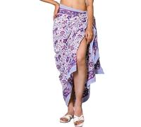 Rastogi Handicrafts, Pareo lungo e avvolgente da donna in 100% cotone, con stampa a blocchi di colore realizzati a mano (185,4 x 111,8 cm), Blu 10., L