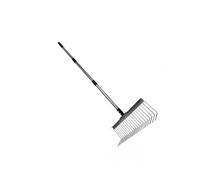 Rastrelli da giardino in acciaio resistente, design con 21 denti rinforzati, per la pulizia di detriti da roccia e foglie, in cortili, parchi, rastrelli da giardino resistenti