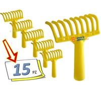 RASTRELLI in PLASTICA → 9 DENTI per RACCOLTA, Raccogli OLIVE con Foro Manico