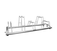 Rastrelliera 5 biciclette sfalsate compatibile con freno a disco Selection P2R Argento