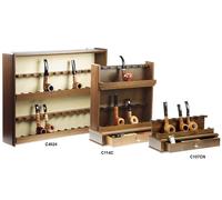 RASTRELLIERA A MURO PER PIPA PORTAPIPE 7/14/24 POSTI LEGNO NOCE LUBINSKI C107CN