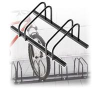 Rastrelliera Biciclette Cavalletto da parcheggio per garage, rack di stoccaggio verticale montato a pavimento con capacità di 2-6, adatto per uso interno ed esterno(Black 2 racks)